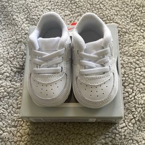Baby white Air Force 1s